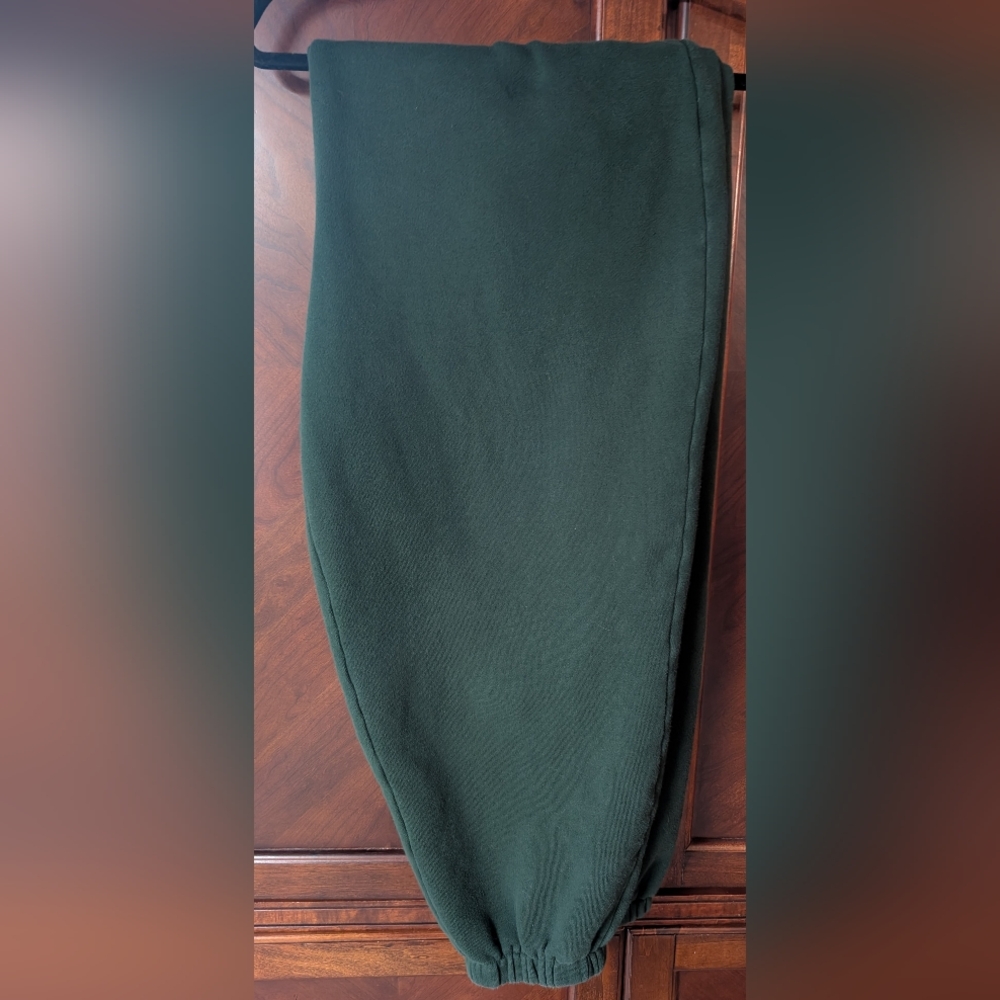 Madewell MWL Betterterry Oversized Sweatpants XL Deep Forest Green - Picture 12 of 12